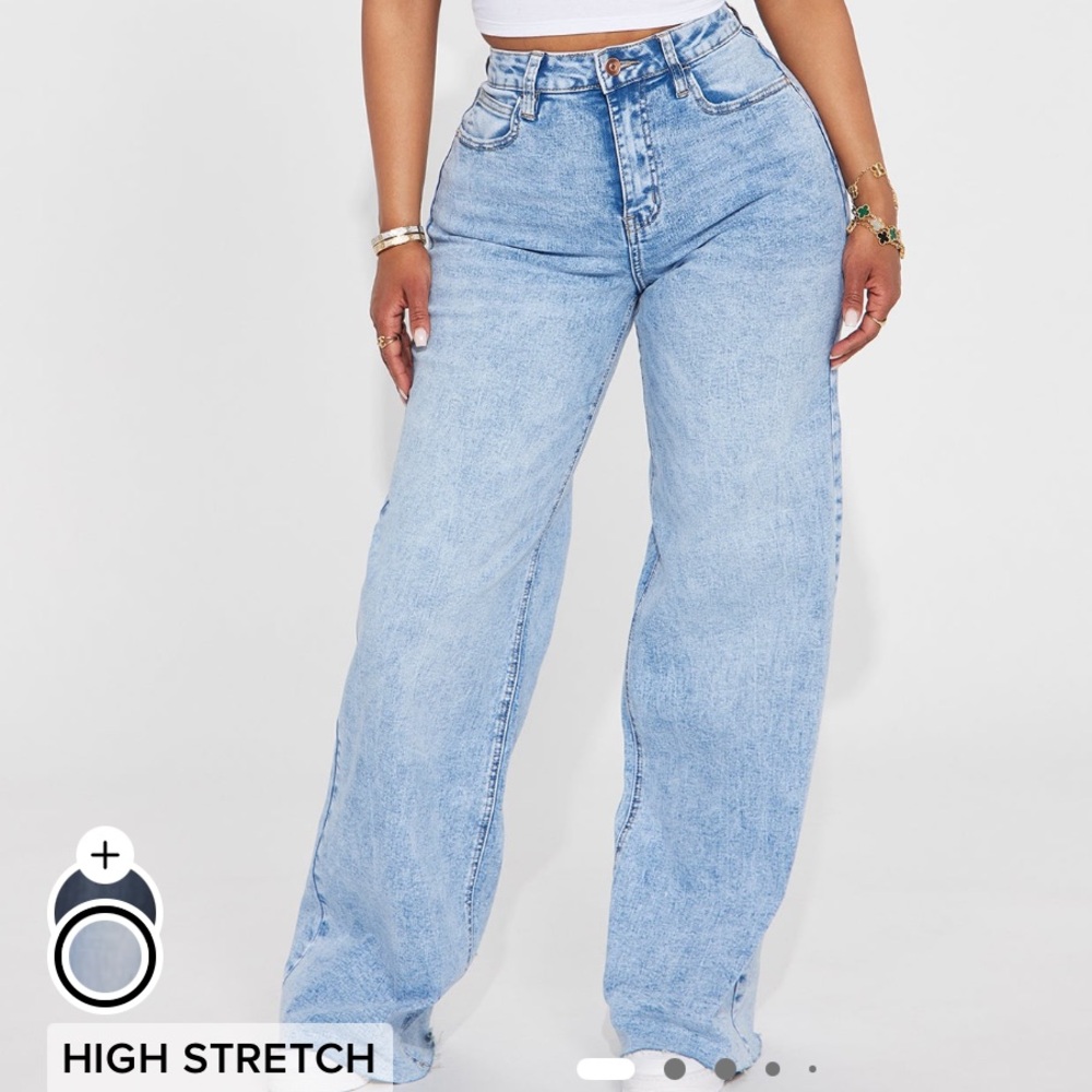 Light Blue Wide Leg Jeans